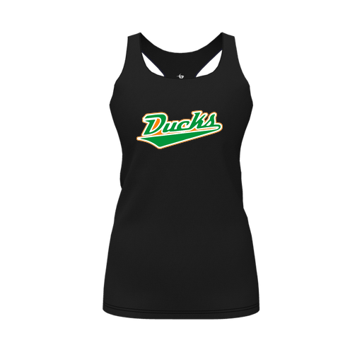 [FT0TRBBK-FYS-LOGO1] Decker Racerback Tank Top (Female Youth S, Black, Logo 1)