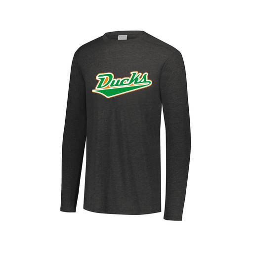 [FTLCUBBK-AXS-LOGO1] Decker Men's Tri-Blend T-Shirt - Long Sleeve (Adult XS, Black, Logo 1)