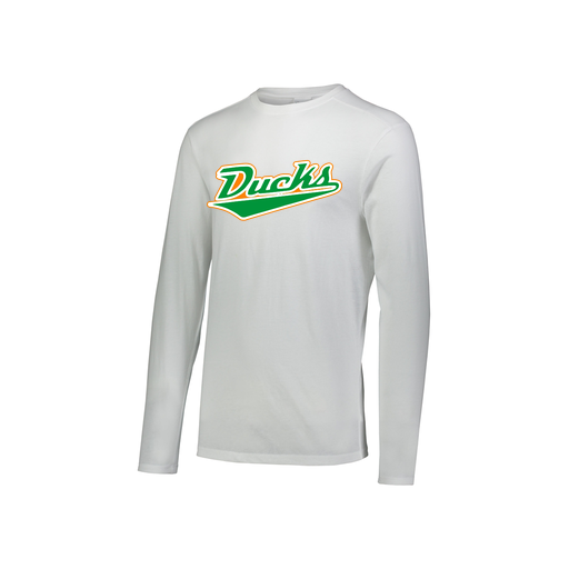 [FTLCUBWH-YS-LOGO1] Decker Youth Tri-Blend T-Shirt - Long Sleeve (Youth S, White, Logo 1)